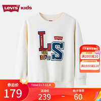 Levi's李维斯童装【商场同款】冬季男童卫衣儿童休闲上衣 古老白 110/52(4)