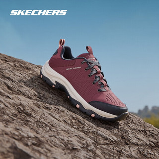 斯凯奇Skechers女鞋拼接户外鞋运动鞋180006C 紫红色625 36.5 