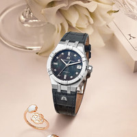 艾美 瑞士手表AIKON系列时尚镶钻女士腕表机械手表/送女友礼物