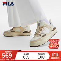 斐乐（FILA）女鞋SLAM摩登板鞋2023冬复古运动休闲鞋学院鞋 初雪白/漂白砂-PB 36