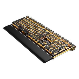 ROYAL KLUDGE RKS108 全手托版 108键 有线机械键盘 黑色 国产青轴 单光