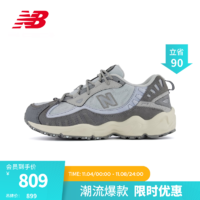 NEW BALANCE NB女鞋703系列经典复古太空鞋运动休闲轻便透气耐磨老爹鞋 灰白色/灰色 WL703GGB 37(脚长23.5cm)