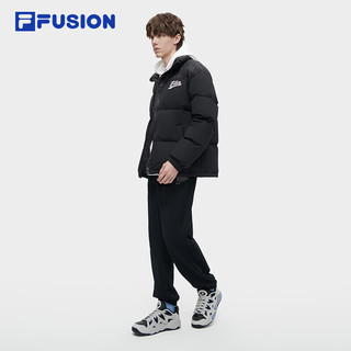 FILA FUSION斐乐潮牌羽绒服男2023冬保暖撞色宽松面包服外套