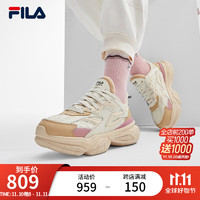 斐乐（FILA）原子鞋先锋运动鞋女鞋2023冬休闲鞋厚底老爹鞋 豆腐白/拿铁-TL 37.5