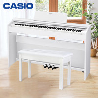 PLUS会员：CASIO 卡西欧 电钢琴 PX-870WE 立式 智能APP互动分享+琴凳