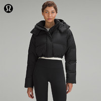 lululemon丨Wunder Puff 女士加短款羽绒外套 LW4CB8S 黑色 4