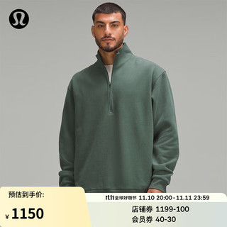 lululemon丨Steady State 男士半拉链卫衣 LM3ERWS 墨绿 L