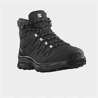 萨洛蒙（Salomon）女款 户外运动轻量稳定抓地登山徒步鞋 X WARD LEATHER MID GTX 乌木色 471819 UK4(36 2/3)