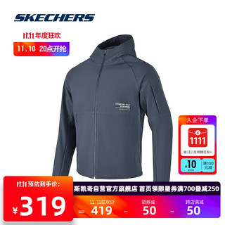 斯凯奇Skechers防沾水冲锋衣男女同款舒适加绒外套