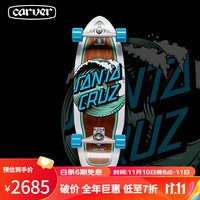 Carver美国 经典陆冲板「海浪」Santa Cruz专业陆地冲浪板陆冲路冲刷街 30英寸 CX桥 PU支架款 可下碗池
