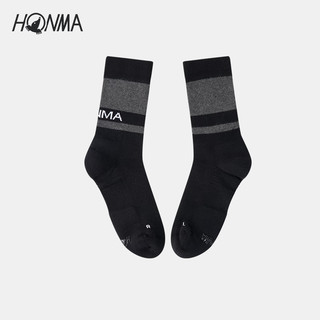 HONMA【专业高尔夫】条纹男袜运动男袜透气排汗全棉 漂白 均码