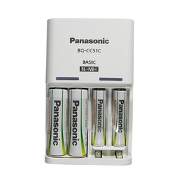 Panasonic 松下 5号充电电池 1.2V 1900mAh 2粒+7号充电电池 1.2V 750mAh 2粒 充电套装 4粒装 K-KJ51MRC22C