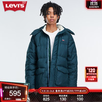 Levi's 李维斯 男士中长款羽绒服A0950-0005 绿色 S