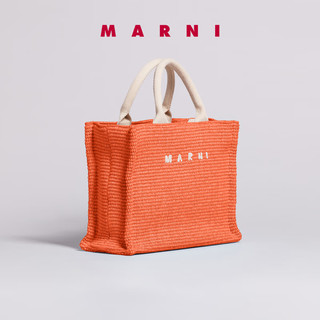 MARNI 2023女士织刺绣LOGO手拿托特包 00R17 UNI