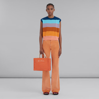 MARNI 2023女士织刺绣LOGO手拿托特包 00R17 UNI