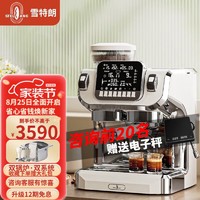 Stelang 雪特朗 研磨一体咖啡自动机蒸汽可调家商两用咖啡机ST-520 白月光（暖色）
