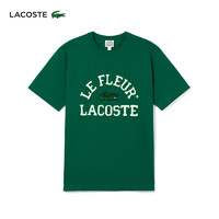 LACOSTE×TYLER法国鳄鱼男女时尚百搭短袖T恤|TH6485 3M2/绿色 XS/165