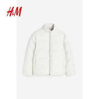H&M男士标准版型棉服1196052 奶油色 175/108A