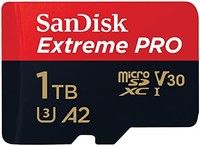SanDisk 闪迪 1TB Extreme PRO microSDXC 卡 + SD 适配器 + RescuePRO Deluxe，高达 200MB/s，具有 A2 应用性能、UHS-I、Class 10、U3、V30