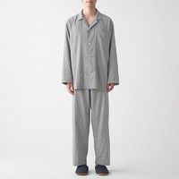 MUJI 無印良品 无印良品 MUJI 男式 无侧缝双层纱织 睡衣