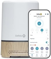 Safety 1st 智能空气净化器,iOS 和 Android 控制应用程序,白色
