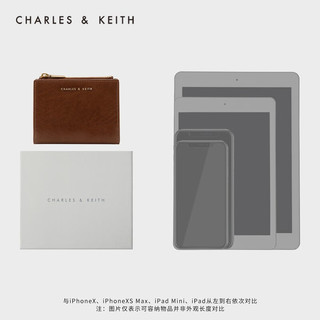 CHARLES & KEITH CHARLES&KEITH多卡位短款钱包包女包女士CK6-10680907 Chocolate巧克力色