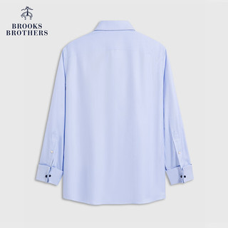 布克兄弟（BrooksBrothers）男士纯棉修身商务长袖正装衬衫 4000-浅蓝色 16/34