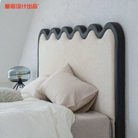 番茄设计 出品涟漪床法式奶油风复古主卧床轻奢现代简约齐边布艺床