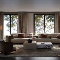VISN 现代简约真皮沙发 2023新款大户型客厅家用意式轻奢组合沙发