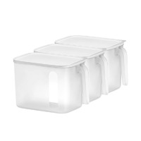 NC 纳川 冰箱收纳盒厨房带盖高处把手食品橱柜整理置物橱柜专用储物盒