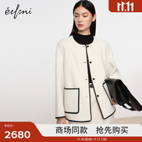 伊芙丽(eifini)【商场同款】伊芙丽毛呢外套1EA170161 本白色 165/88A/L