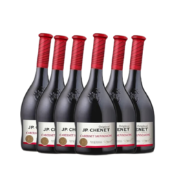 J.P.CHENET 香奈 经典赤霞珠干红葡萄酒 13.5度  法国原装进口 整箱6瓶