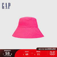 Gap 盖璞 女童夏季2023新款洋气平顶渔夫帽休闲帽665276儿童装遮阳帽