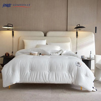 安睡宝（SOMERELLE）棉被子茶菌暖绒20%大豆纤维被被褥被芯冬被 门店款 冬被-本白20% 双人200*230cm7斤左右