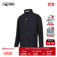 HONMA 【专业高尔夫】高尔夫服饰男士羽绒服拼接保暖运动 黑色 M