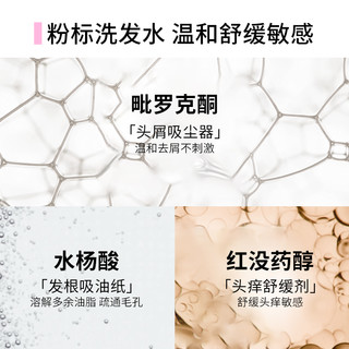 VICHY 薇姿 ICHY 薇姿 2瓶薇姿绿标粉标洗发水去屑控油蓬松清爽舒缓头皮 绿标200ml+粉标200ml