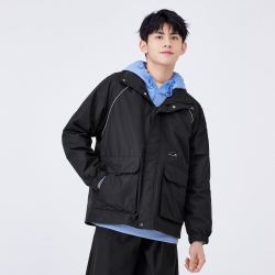 semir森马春秋季连帽通勤户外工装风通勤休闲男士夹克外套男