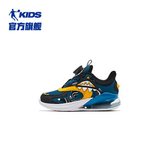 中国乔丹童鞋男童运动鞋秋冬小童革面防滑旋钮扣气垫儿童鞋子