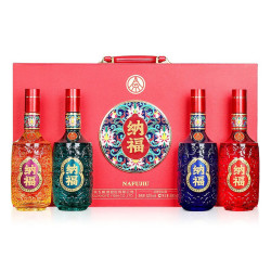 wuliangye五粮液股份纳福52度优级酒浓香型白酒礼盒装500ml4纯粮食酒