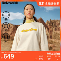 Timberland 女款圆领卫衣新休闲毛圈宽松|A6HV5 A6HV5V04/烟雾白 S
