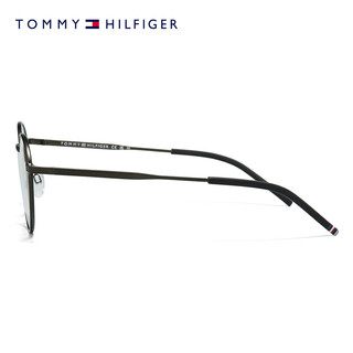 Tommy Hilfiger汤米眼镜架时尚简约圆框眼镜男款近视眼镜可配度数镜片1986 KJ1-灰色 蔡司视特耐1.56高清镜片