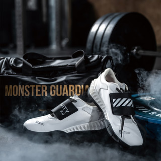 Monster Guardians深蹲鞋男  立体包裹强劲抓力高强度支撑专业深蹲运动鞋 米色 Beige 43