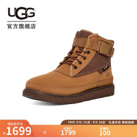 UGG男士舒适平底系带束带搭扣休闲鞋时尚短靴1143985 