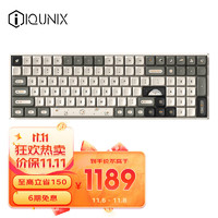 IQUNIX F97 漫游指南 100键 2.4G蓝牙 多模无线机械键盘 灰白 TTC金粉轴 无光