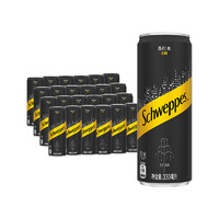 可口可乐 Coca-Cola）怡泉 Schweppes 无糖零卡 苏打水 汽水饮料 330ml*24罐 整箱装