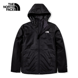 北面（The North Face）冲锋衣三合一男士户外秋冬防风保暖抓绒内胆两件套夹克衫外套 JK3 XXL/185