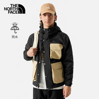 北面（The North Face）百补单层冲锋衣男户外防水透气 UK2/黑色 L/175