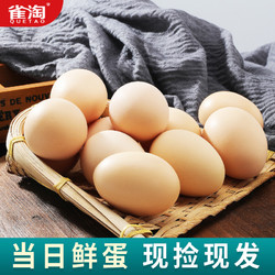 雀淘 正宗新鲜土鸡蛋10枚装农家散养营养柴草鸡蛋月子蛋整箱早餐