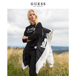 GUESS 盖尔斯 23 新冬女保暖三防工装派克登山中长款羽绒服-Q3PL17W55RA