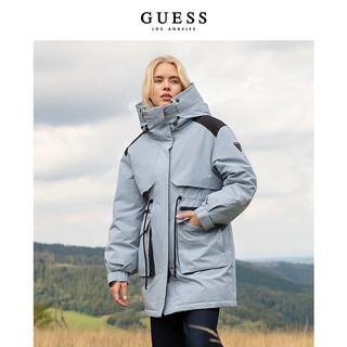 GUESS 盖尔斯 23 新冬女保暖三防工装派克登山中长款羽绒服-Q3PL17W55RA